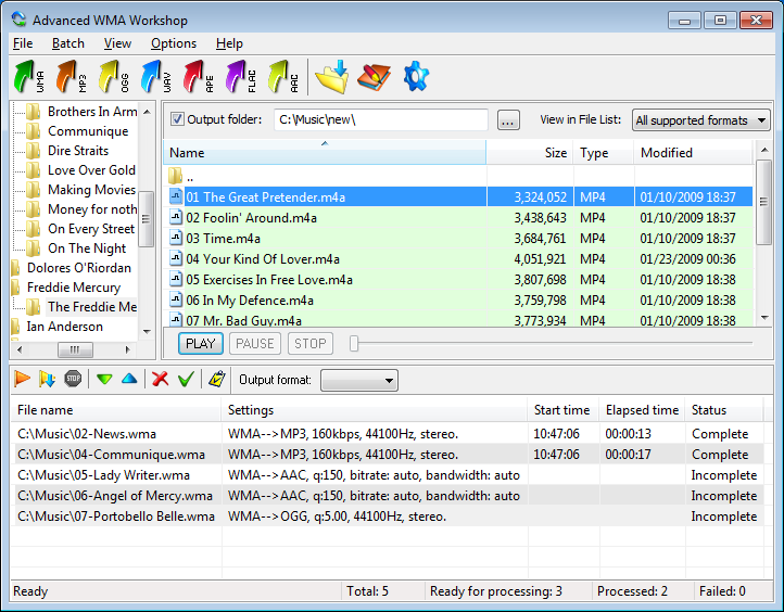 Advanced WMA Workshop - WMA 9 encoder/decoder with nice GUI interface